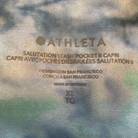 Athleta Women's Capri Salutation Stash Pocket size XL - Picture 2 of 3